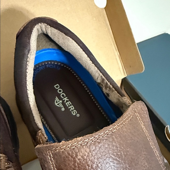 Dockers keenland whiskey Men's Leather Brown Slip-Ons - Picture 3 of 5